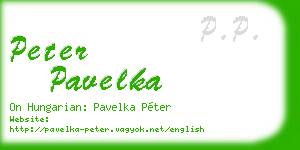 peter pavelka business card